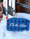 On The Slopes - Navy Plaid Large Bag