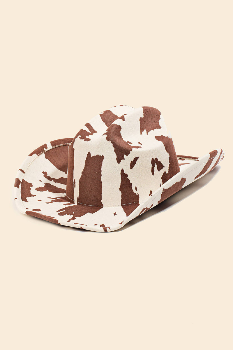 Cow Print Cowboy Hat
