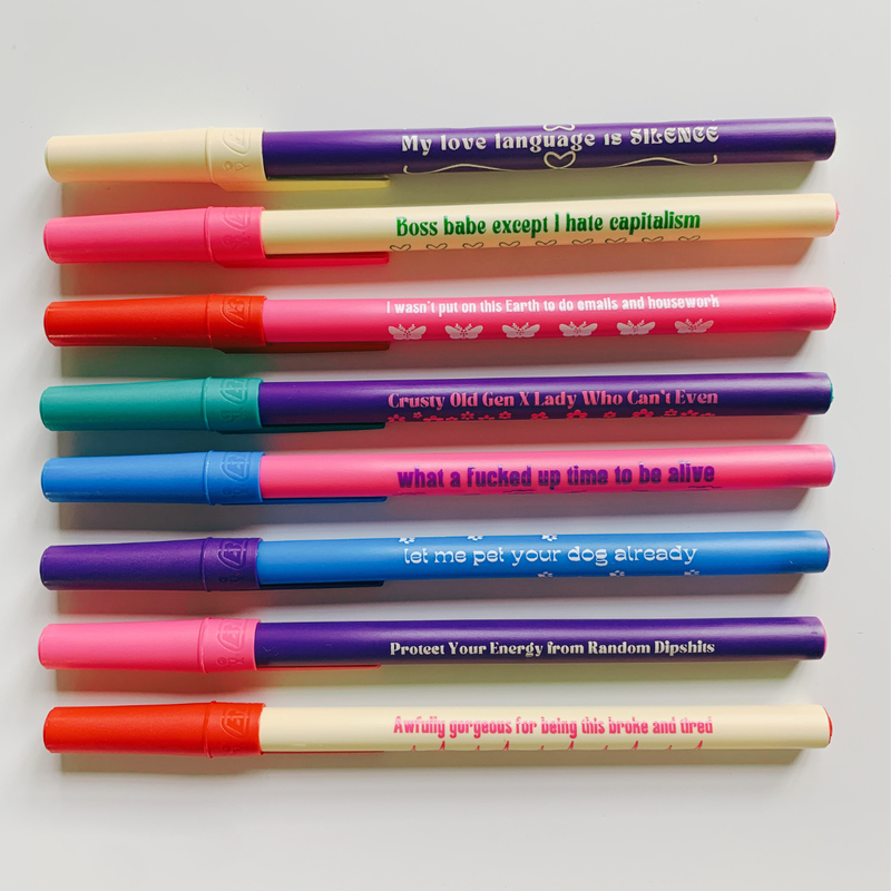 My Love Language Is Silence Ballpoint Pen in Violet