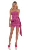 Strapless Magenta Mini Dress