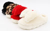 Kitty Faux Fur Bow Slippers