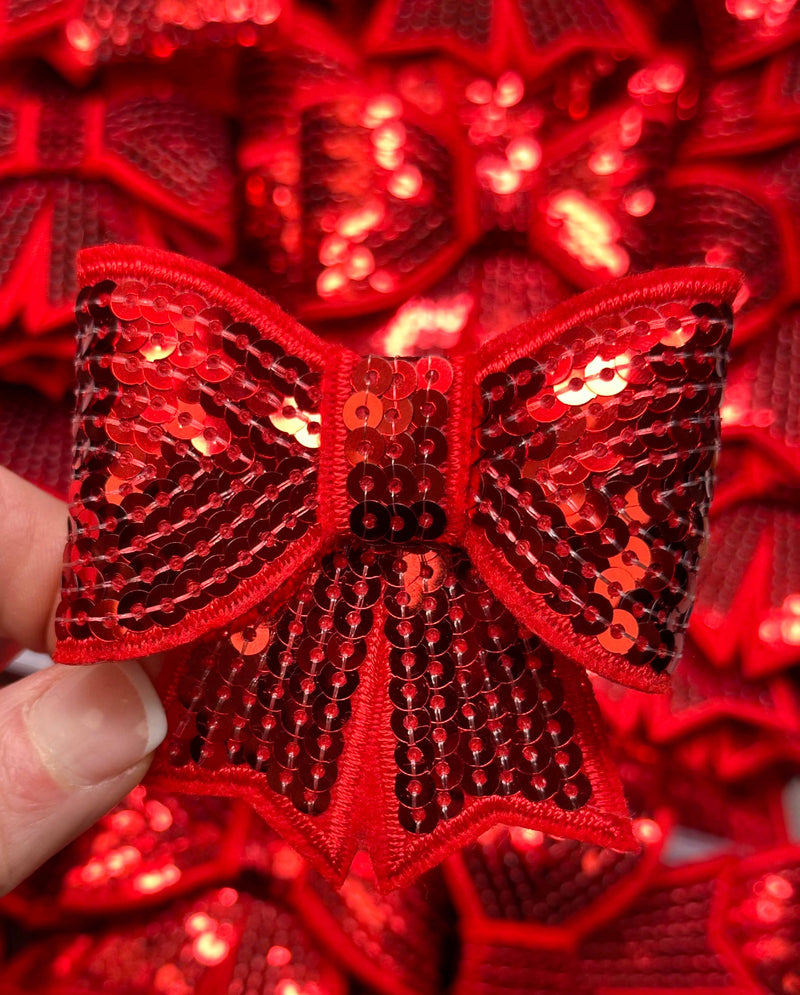 Sequin Bow Large Patch