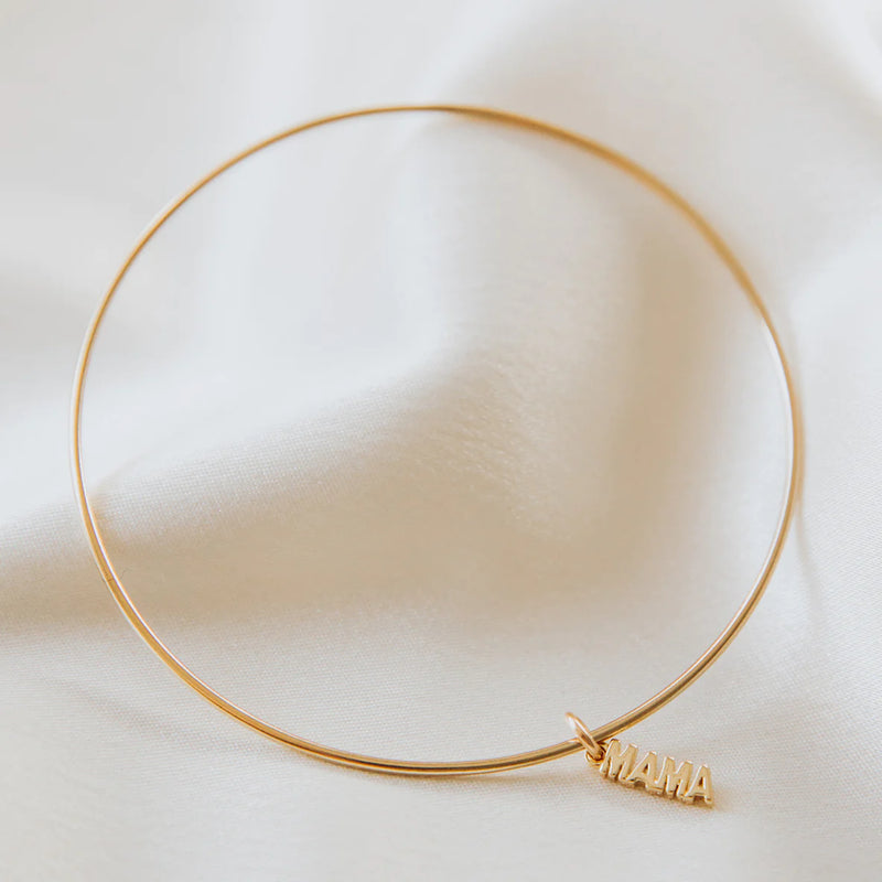 MAMA Gold Bangle Bracelet