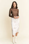 WESTERN CONVERSATIONAL PRINTED MIDI SKIRT