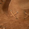 Braided Brim Faux Suede Cowboy Hat