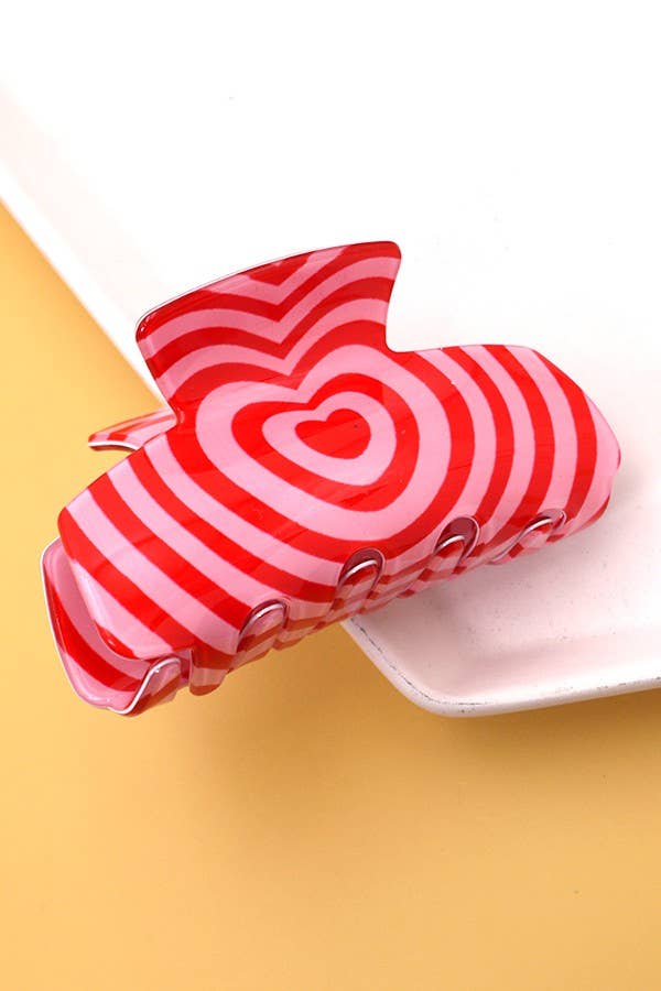 SWIRL HEART HAIR CLAW CLIPS