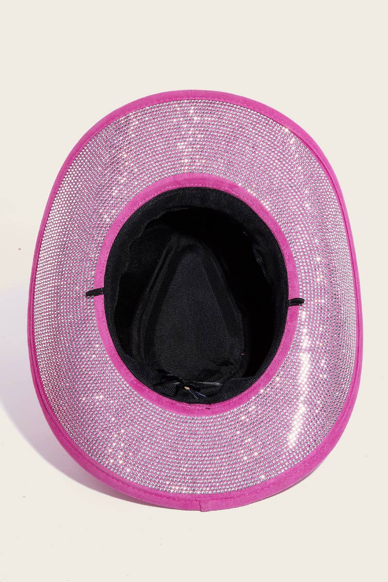 Studded Rhinestone Brim Cowboy Hat