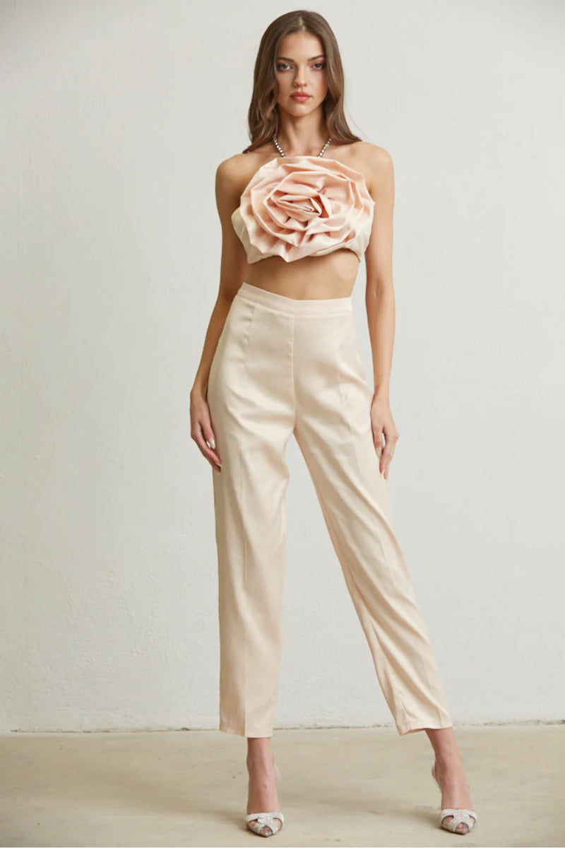 Blossom Crop Top and Pants Set-SIZES MUST MATCH