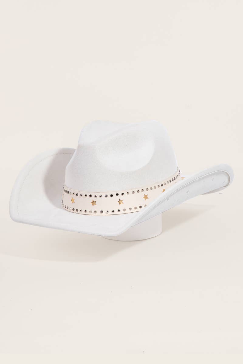 Studded Star Brim Cowboy Hat