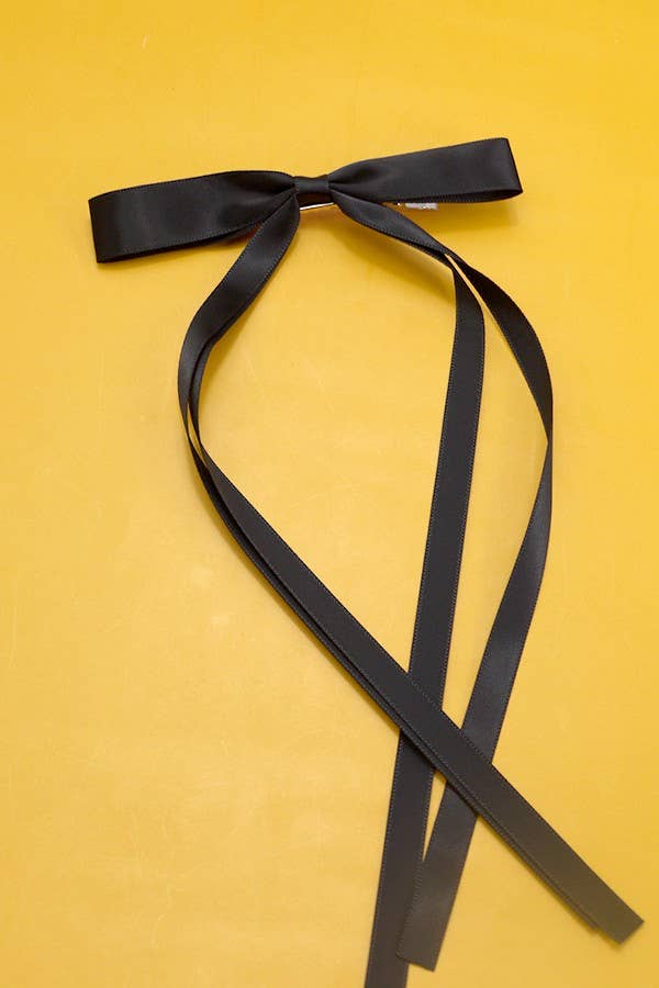 Skinny Long Bow Hair Clip