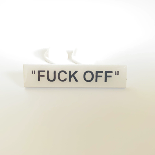 Fuck Off (white) Hard Enamel Pin