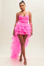 Layered Tulle Mesh Dress-FINAL SALE SPECIAL OCCASION