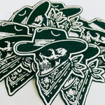 2.5" Cowboy Skelly  -  Embroidered Hat Patch