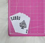 Royal Flush Ace of Spades 'Good Luck' Embroidery Iron On Patch