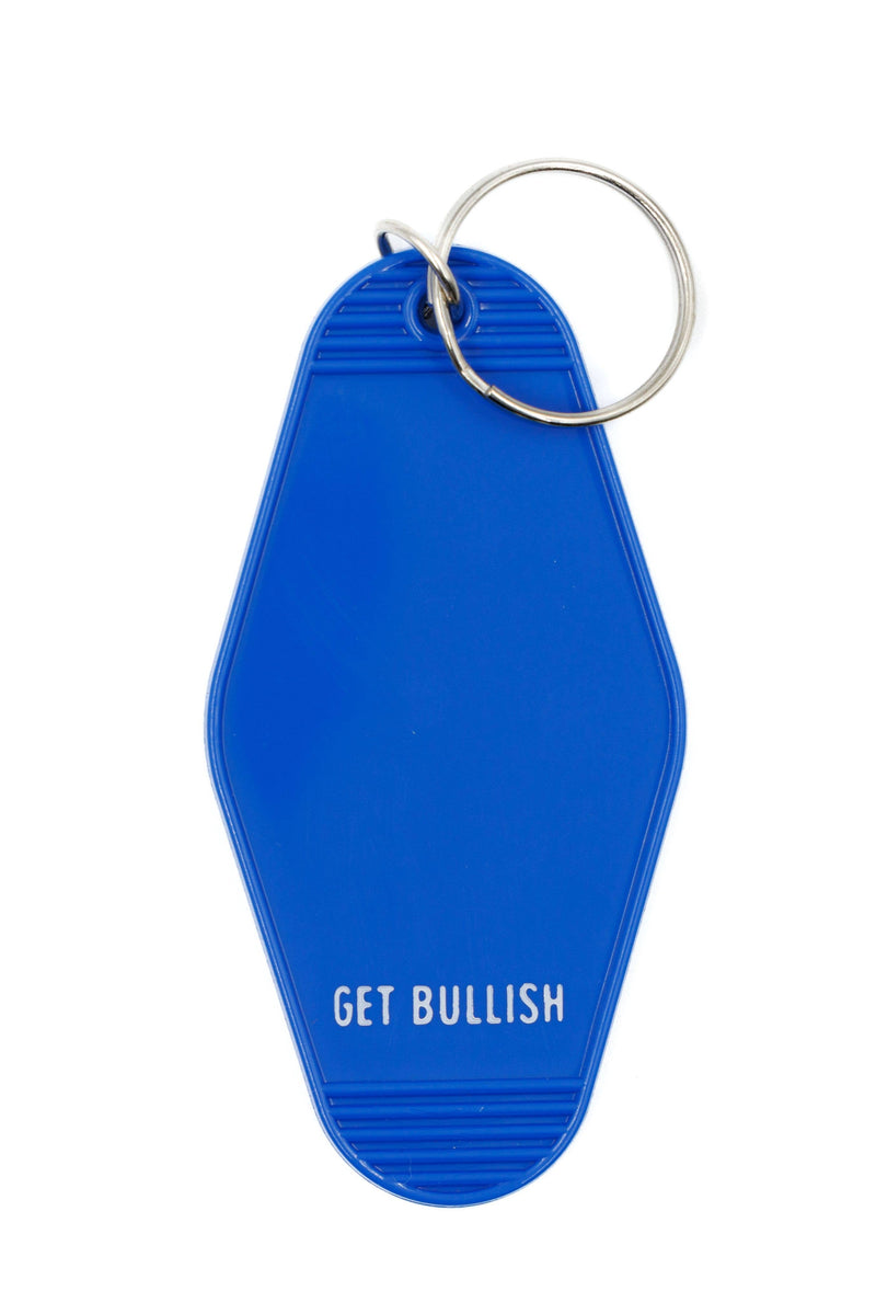 My Other Car Is Your Dad Motel Keychain in Blue