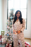 Pink Santa - Ribbed Long Pajama Set