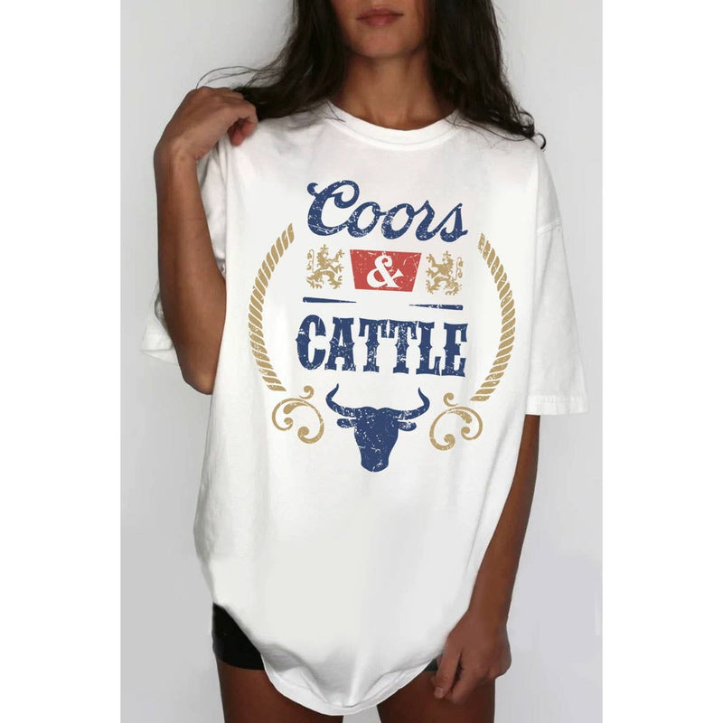 COORS and CATTLE OVERSIZED GRAPHIC TEE