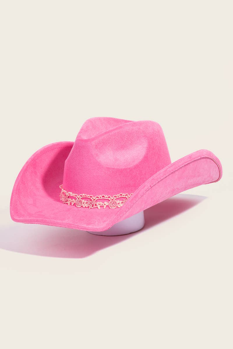 Floral Band Cowboy Hat