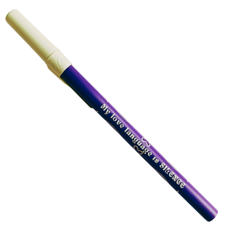 My Love Language Is Silence Ballpoint Pen in Violet