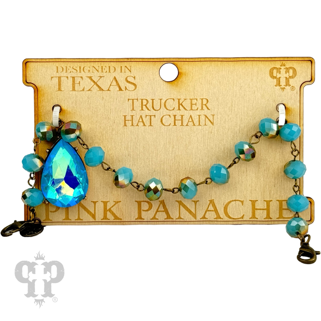 Turquoise Bead Hat Chain