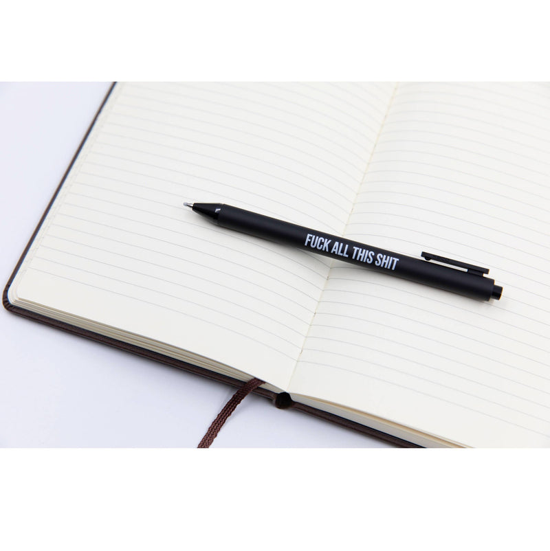 Sweary Fuck Pens Cussing Pen Gift Set - 5 Black Gel Pens