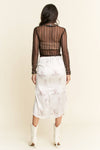 WESTERN CONVERSATIONAL PRINTED MIDI SKIRT