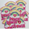 3" Happiness is POWER   -  Embroidered Hat Patch
