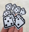 Rolling Dice Embroidery Iron On Patch