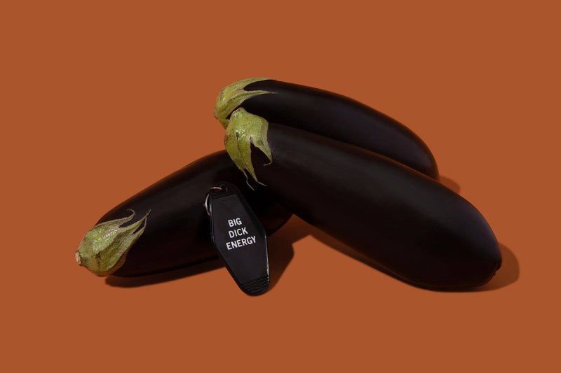 Big Dick Energy Funny Motel Keychain in Black