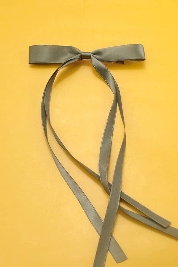 Skinny Long Bow Hair Clip