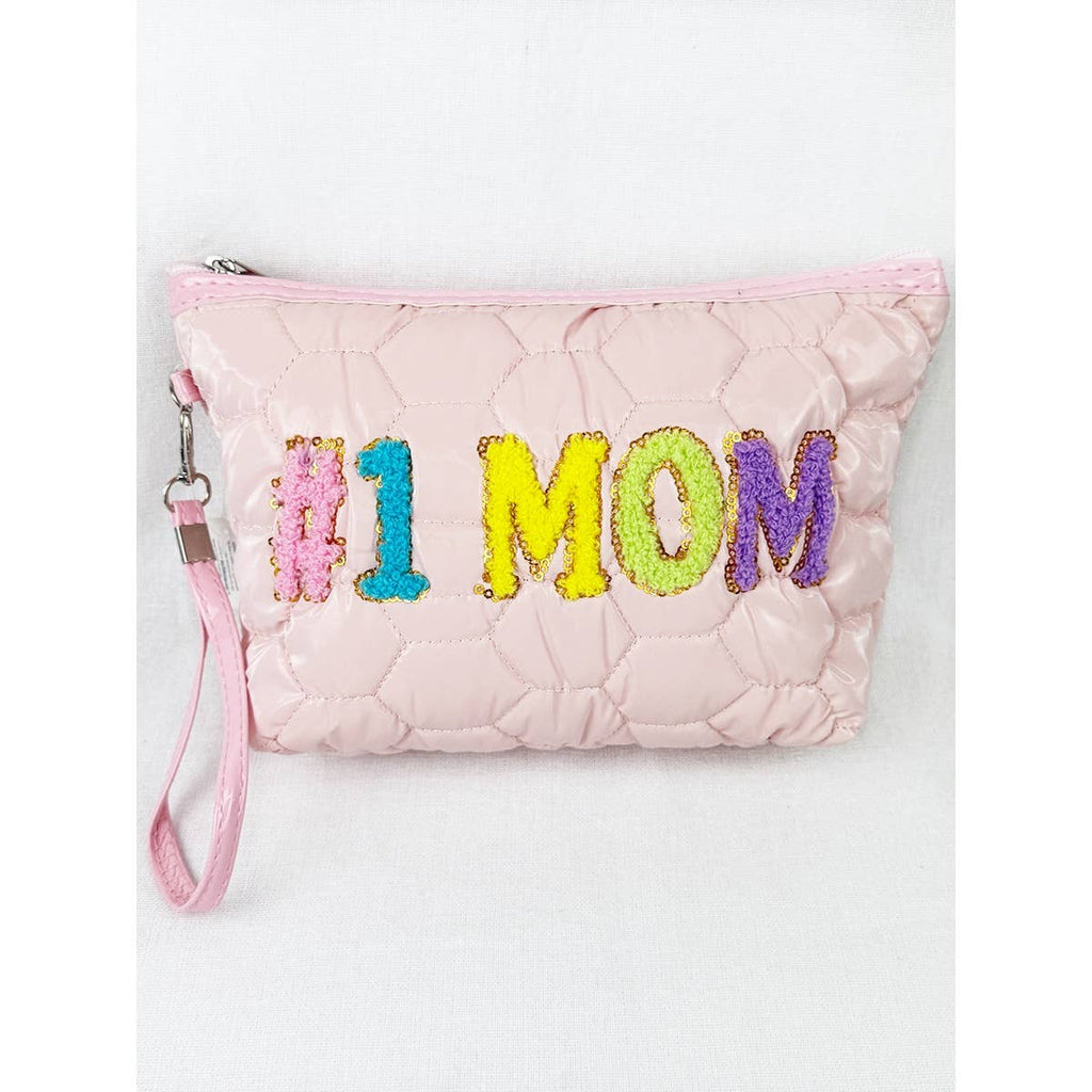 Number One MOM Soft Tone Light Weight Cosmetic Bag