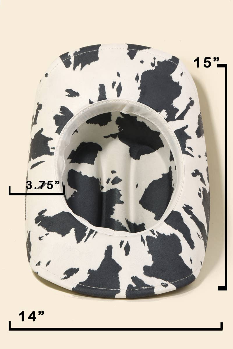 Cow Print Cowboy Hat