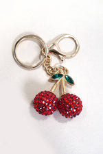 Rhinestone Cherry Purse Charm and/or Keychain