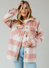 Pink, Tan & Cream Plaid Jacket