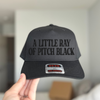Little Ray of Black Embroidered Hat
