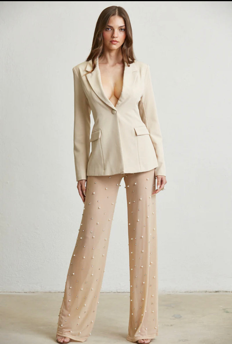 Nude Blazer and Pants Set -Sizes Must Match FINAL SALE