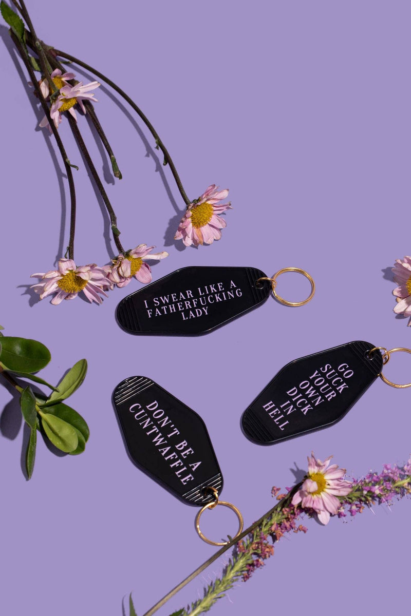 I Swear Like a Fatherfucking Lady Profanity Motel Keychain