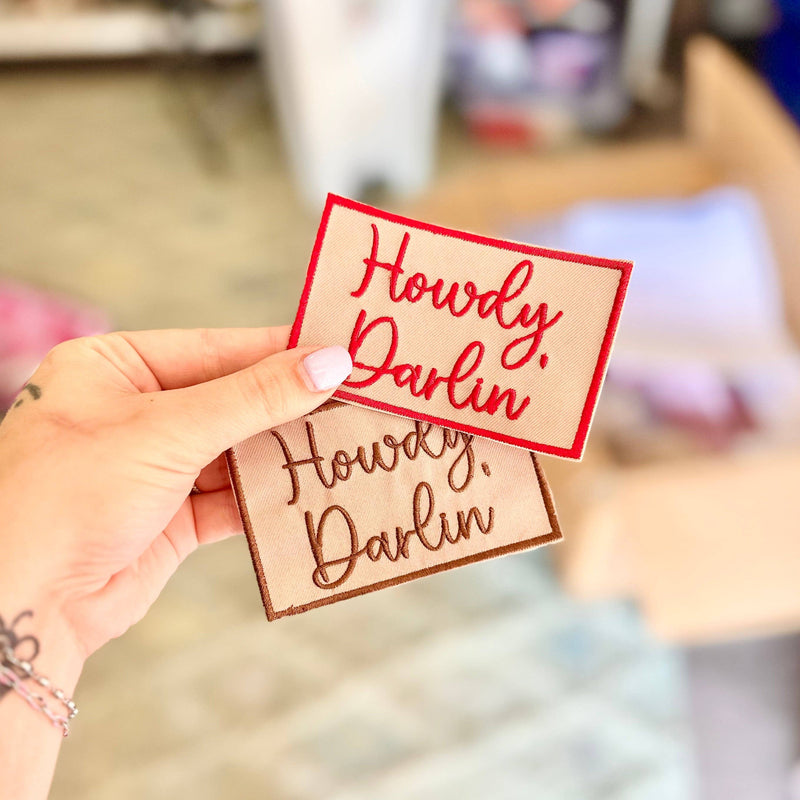 Howdy Darlin’ Iron on Trucker Hat Patch