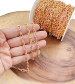 Enamel Paperclip Chain & Chevron Chain by Foot, CH301