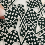2" SMALL Checkered Racing Flags -  Embroidered hat Patch