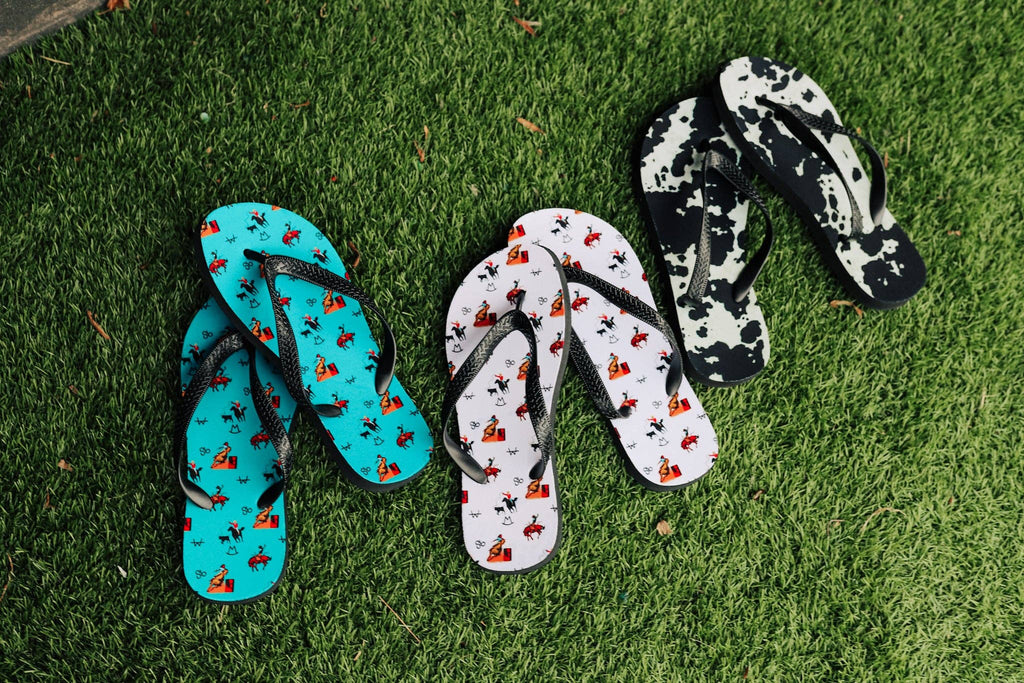 Vintage Cowboy Flip Flops