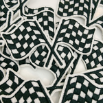2" SMALL Checkered Racing Flags -  Embroidered hat Patch