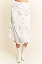 WESTERN CONVERSATIONAL PRINTED MIDI SKIRT