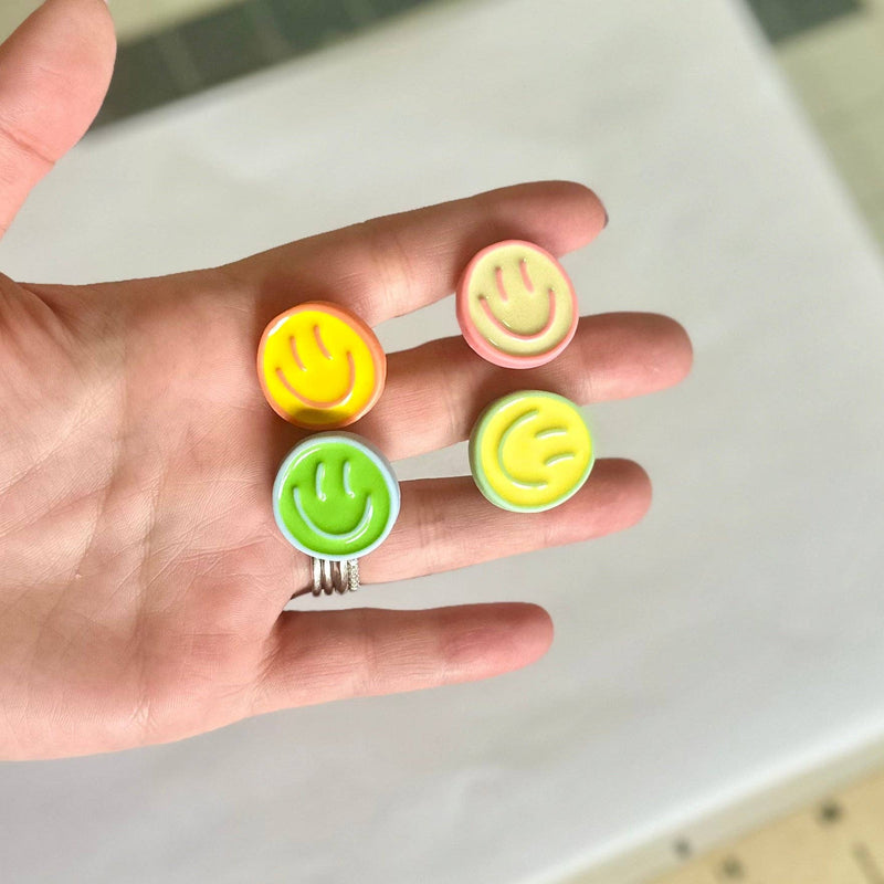 Smiley Face Enamel Pins