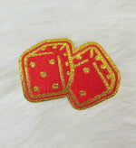 Rolling Dice Embroidery Iron On Patch