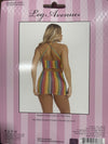Rainbow Stripe Cross Over Mini Dress
