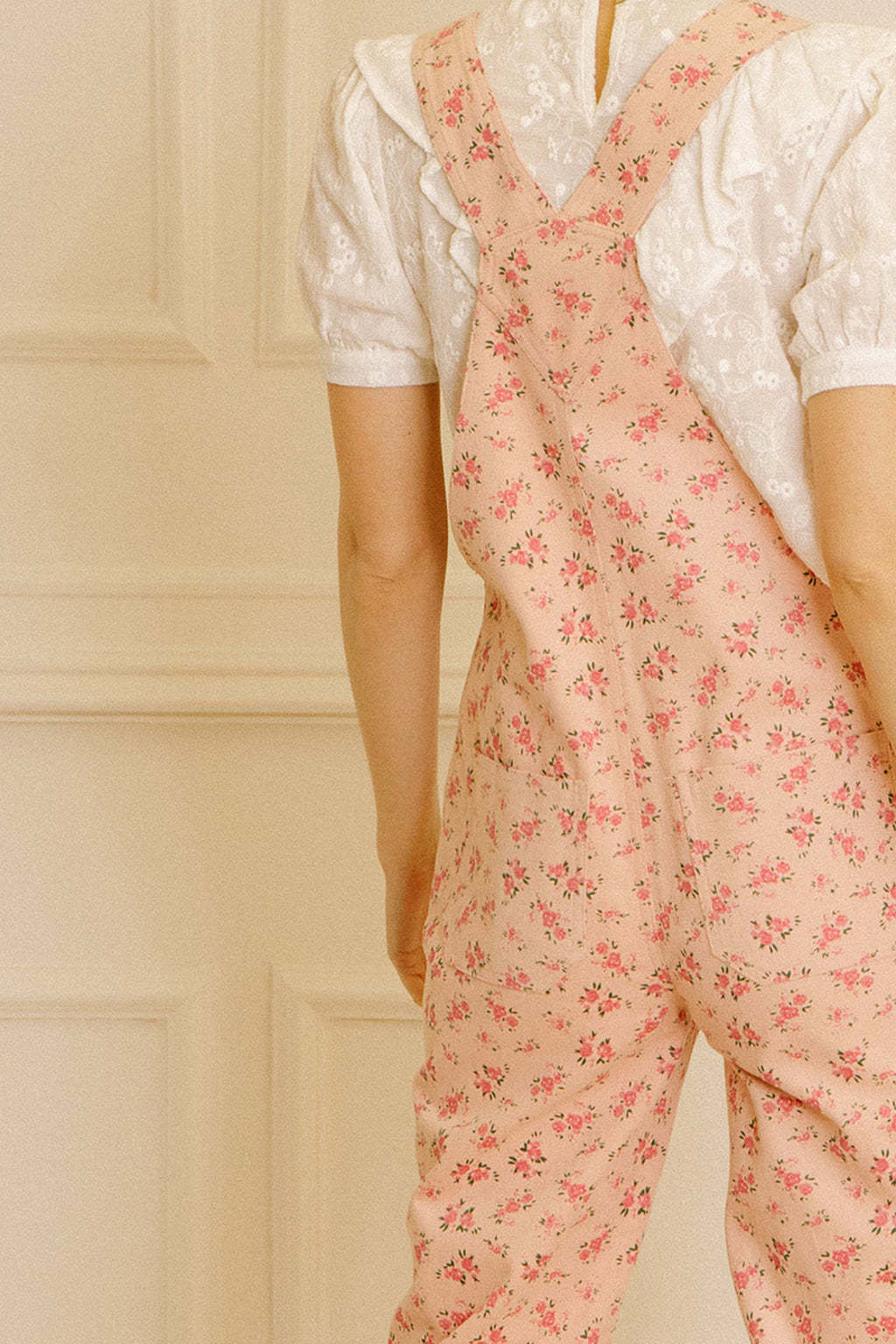 Pink Floral Overall Jumpsuit