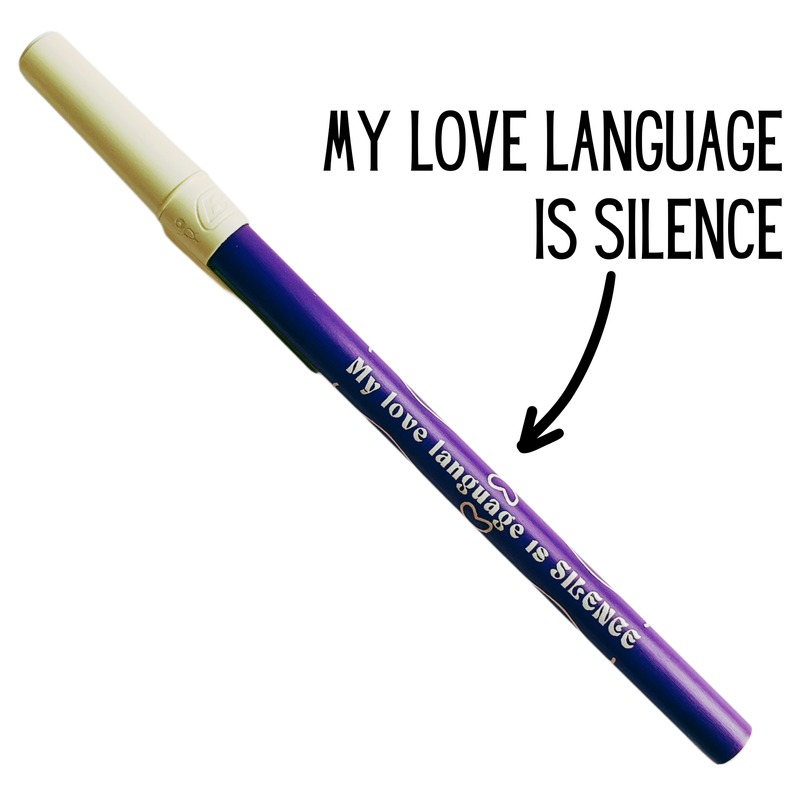 My Love Language Is Silence Ballpoint Pen in Violet