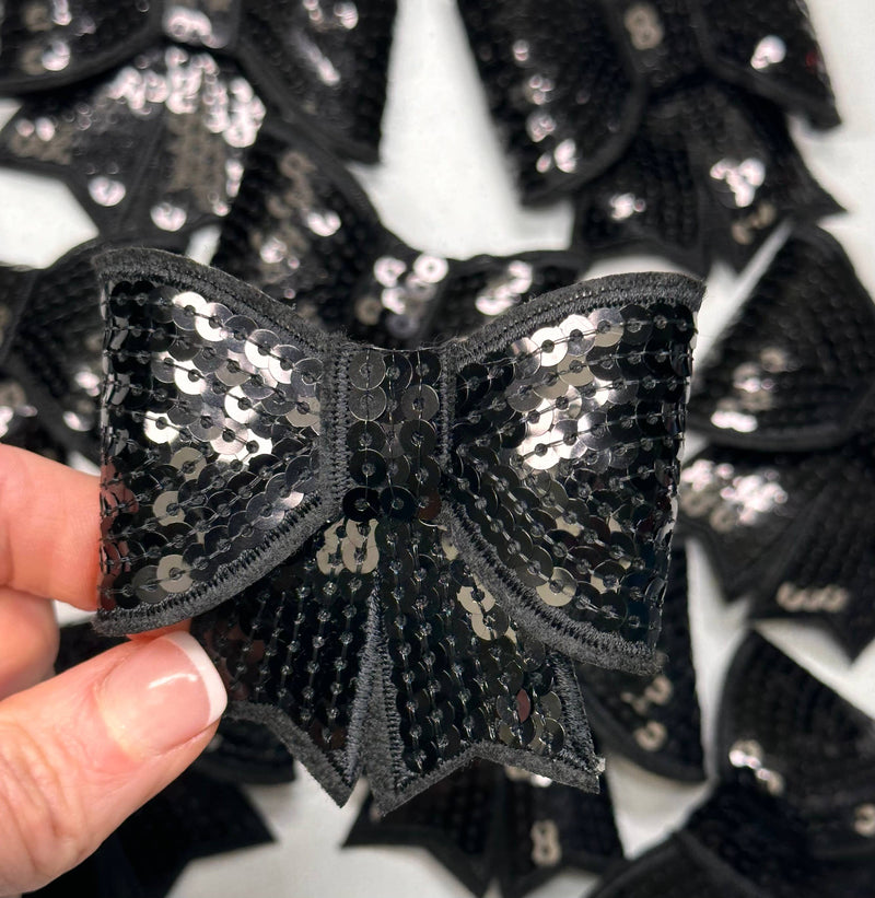 Sequin Bow Large Patch
