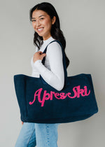 Navy & Pink Apres Ski Tote